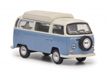 1/64 Schuco VW T2 Camper hellblau/weiß 45 203 0400
