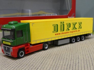 1/87 Herpa Renault Magnum Döpke Logistik Gardinenplanen-Sattelzug 302739