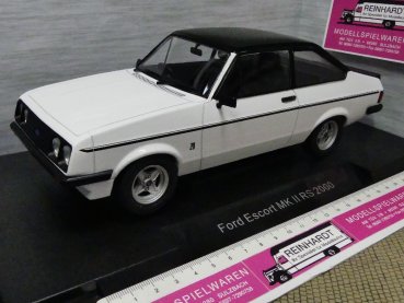 1/18 MCG Ford Escort MK II RS 2000 weiss/matt schwarz RHD 1977 MCG18248