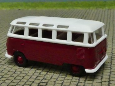 1/87 Brekina # 1701 Brekina VW T1 Samba weiß/rubinrot 31824