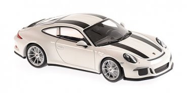 1/43 Maxichamps Porsche 911 R 2016 weiß mit schwarzen Streifen 940 066220