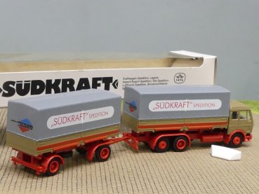 1/87 Herpa MB NG Südkraft Spedition SKS Wechselplanen-Hängerzug