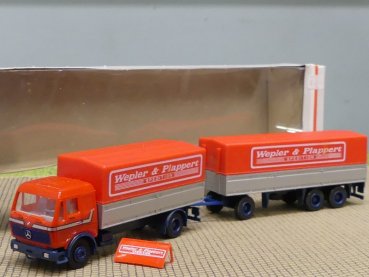 1/87 Herpa Albedo MB NG  Wepler & Plappert Planen-Hängerzug #446