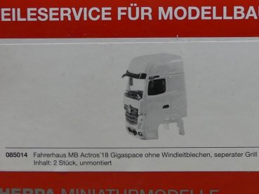 1/87 Herpa Fahrerhaus MB Actros Gigaspace 2018 ohne Windleitblech 2 Stück 085014