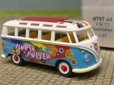 1/87 Wiking VW T1 Samba Absolute Flower Power 0797 44