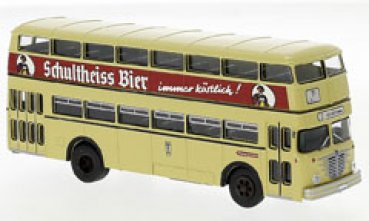 1/87 Brekina Büssing D2U BVG - Schultheiss Bier Doppeldecker 61251