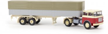 1/87 Brekina Liaz 706 Planen Sattelzug rot/elfenbein 71800