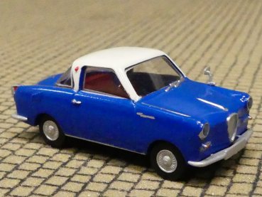 1/87 Brekina Goggomobil Coupe signalblau/weiß 27858