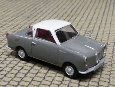 1/87 Brekina Goggomobil Coupe grau/weiß 27852