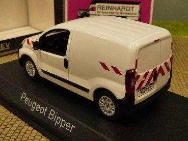 1/43 Norev Peugeot Bipper 2009 weiß mit roten Streifen 479868