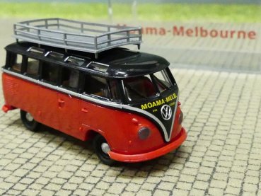 1/87 Brekina # 2176 VW T1 b Samba MOAMA Melbourne mit Dachträger