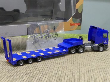 1/87 Herpa Scania CR ND Semitieflade-SZ Wehrtechn. Dienststelle für Waffen und Munition 747035