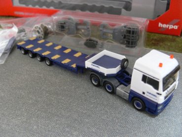 1/87 Herpa MAN TGX XLX Wasel Krane Semiteflade-SZ mit Hakenflaschen 303538