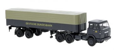 1/87 Brekina Henschel F221 DB Deutsche Bundesbahn Planen-Sattelzug 82261