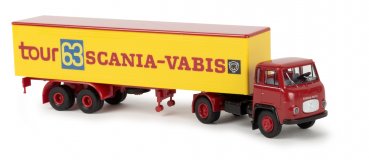 1/87 Brekina Scania LB 76 Koffer-SZ Scania Tour 63 85156