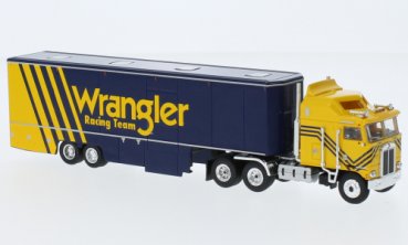 1/87 Brekina Kennworth K 100 Aerodyne Renntransporter Wrangler Racing 85737