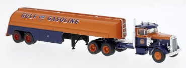 1/87 Brekina Peterbilt 281 Tank-Sattelzug Gulf 85763