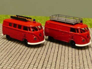 1/87 Brekina # 1454 + 1455 VW T1 b 2er Set DBP Katastrophenschutz