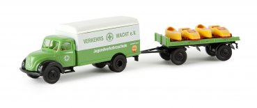 1/87 Brekina Magirus Mercur mit Anhänger Verkehrswacht 94237