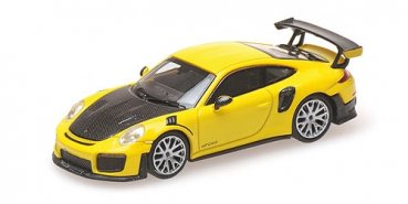 1/87 Minichamps Porsche 911 GT2 RS gelb w / Carbon Bonnet 870068124