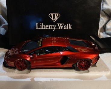 1/18 AUTOart Lamborghini Aventador Liberty Walk LB-Works Red Metallic 79109