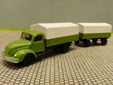 1/87 IMU Magirus grün Planen Hängerzug 20041