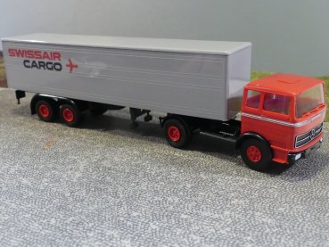 1/87 Brekina MB 1620 Swissair Cargo Koffersattelzug 98162