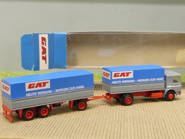 1/87 Herpa MAN F80 GAT Spedition Planen-Hängerzug