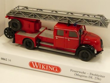 1/87 Wiking Magirus DL 25h Feuerwehr Drehleiter 0862 34