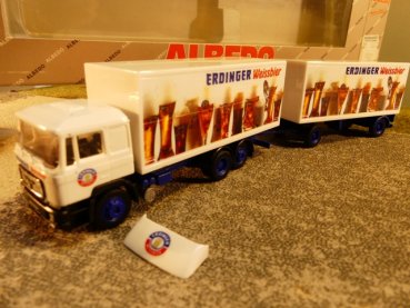 1/87 Albedo MAN F90 Erdinger Weissbier Koffer Hängerzug 900009