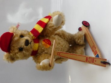 ST 102 Steiff Teddybär mit Holzroller 30 cm 00512