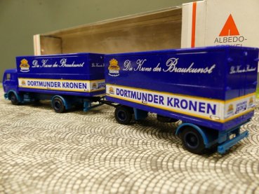 1/87 Herpa Albedo MB NG Dortmunder Kronen Brauerei Koffer HZ #420