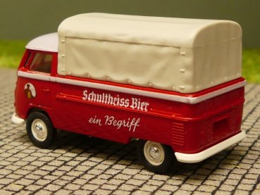 1/87 Brekina # 0823 VW T1 b Pritsche/Plane Schultheiss Bier Sondermodell Reinhardt