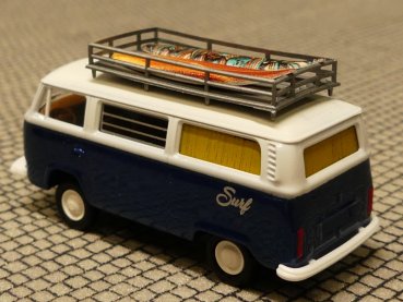 1/87 Brekina VW T2 Camper SURF + Surfbretter weiss/blaumetallic Sondermodell Reinhadt