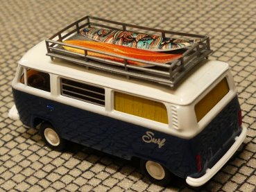 1/87 Brekina VW T2 Camper SURF + Surfbretter weiss/blaumetallic Sondermodell Reinhadt