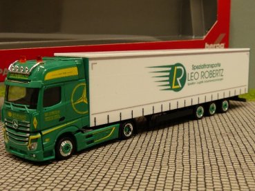 1/87 Herpa Actros Gigaspace Lowliner-Sattelzug Leo Robertz 309684