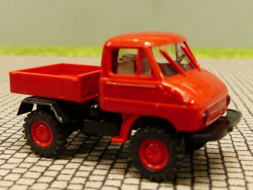 1/87 Brekina Unimog 411 MB Pritsche rot Sondermodell Reinhardt