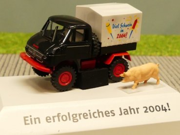 1/87 Brekina Unimog 411 Schwein Ein erfolgreiches Jahr 2004 39011