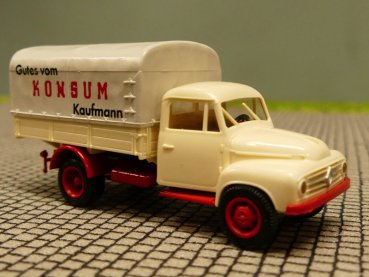 1/87 Brekina Borgward 1500 Konsum Pritsche/Plane