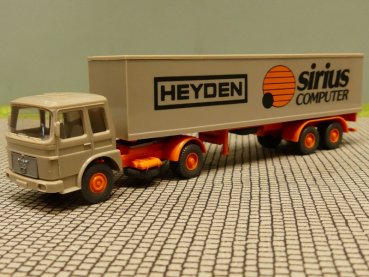 1/87 Wiking MAN F80 Sirius Computer Heyden Koffer-Sattelzug