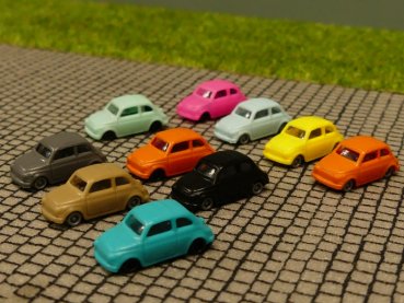 1/160 Spur N Fiat 500 verschiedene Farben 10 Stück Set #5