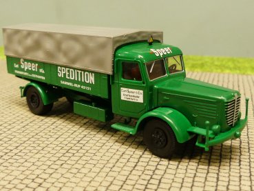 1/87 Brekina Büssing 8000 Speer Spedition Solo-LKW Pritsche/Plane