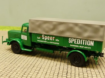 1/87 Brekina Büssing 8000 Speer Spedition Solo-LKW Pritsche/Plane