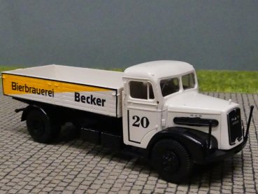 1/87 Brekina MAN F8 Bierbrauerei Becker #20 Pritsche