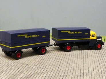 1/87 Brekina MAN F8 FRANS MAAS VENLO NL Planen Hängerzug 7230