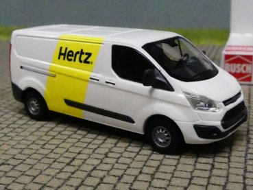 1/87 Busch Ford Transit Custom Kastenwagen Hertz 52417