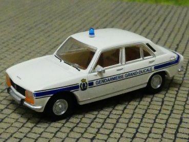 1/87 Brekina Peugeot 504 Gendarmerie Grand Ducale Luxemburg Exklusiv-Modell Reinhardt