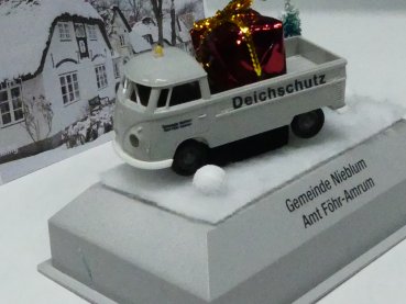 1/87 Brekina # 2177Wn VW T1 Deichschutz Nieblum Föhr Amrum Weihnachten