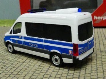 1/87 Herpa MB Sprinter Bus Bearbeitungskraftwagen Bereitschaftspolizei Berlin 096393