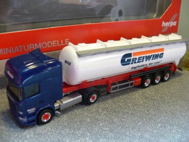 1/87 Herpa Scania R TL Greiwing ADR-Silo-Sattelzug 306195